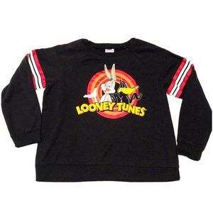 Looney Tunes Sweatshirt/Pullover Size Kids 19 XXL Black Bugs Bunny Daffy Duck